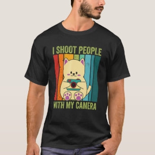 Ik schaar mensen fotografie met mijn cameratopheet t-shirt