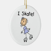 Ik Schaats Meisje Roller Skater Keramisch Ornament (Rechts)