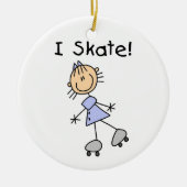 Ik Schaats Meisje Roller Skater Keramisch Ornament (Voorkant)