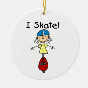 Ik Schaats Skateboarden Meisje Keramisch Ornament