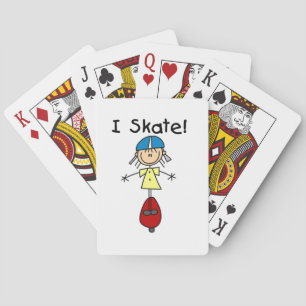 Ik Schaats Skateboarden Meisje Pokerkaarten