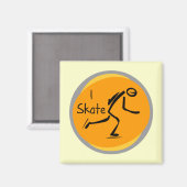 Ik Schaats T-shirts en geschenken Magneet (Voorkant / Achterkant)