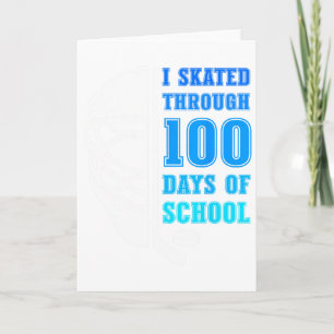 Ik schaatste door 100 dagen school ijs hockey jong kaart