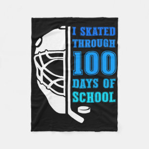Ik schaatste door 100 dagen school ijshockey jonge fleece deken