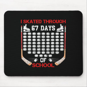 Ik schaatste door 67 dagen school ijshockey fan muismat