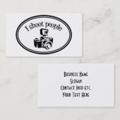 Ik schafte mensen fotograaf's camera B&W Visitekaartje (Voorkant / Achterkant)