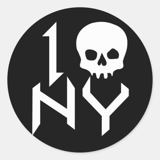 Ik Schedel NY Sticker (Voorkant)