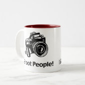 Ik schep mensen Fotografe Mok (Voorkant links)