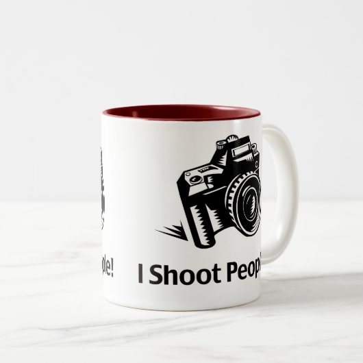 Ik schep mensen Fotografe Mok (Voorkant rechts)