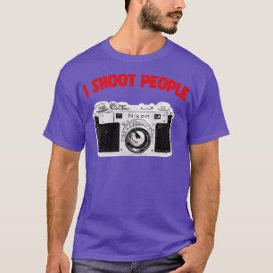 Ik schiet mensen camera geek geschenk ontwerp t-shirt