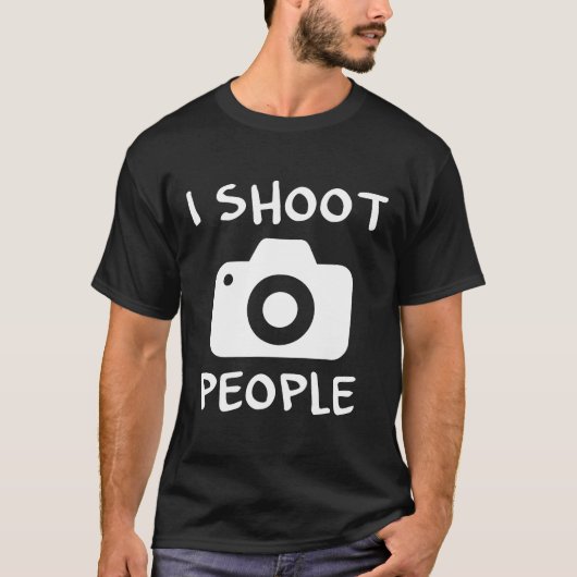 Ik schiet mensen fotograaf fotografie kerst t-shirt (Voorkant)