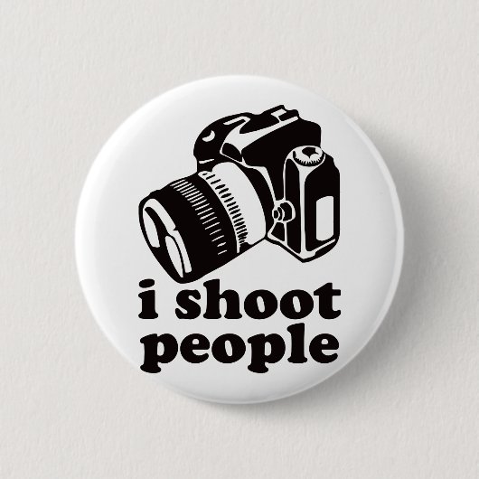 Ik schiet mensen neer! ronde button 5,7 cm (Voorkant)