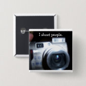 Ik schiet mensen neer. vierkante button 5,1 cm (Voorkant /achterkant)