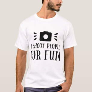 Ik schiet mensen voor de lol - grappige fotocamera t-shirt
