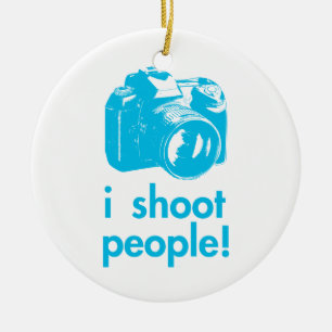 ik schiet op mensen fotografie grappig keramisch ornament