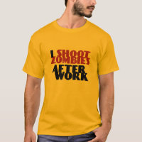 Ik schiet Zombies na het werk grappig T-shirt op