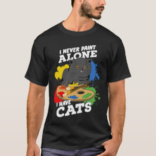 Ik schilder nooit alleen maar ik heb katten die ka t-shirt