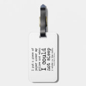 Ik schreef in de Dark Thoreau Quote Bagagelabel (Achterkant verticaal)