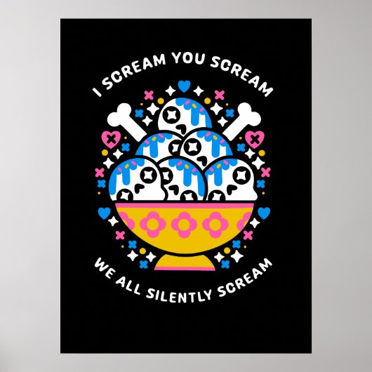 Ik schreeuw dat je schreeuwt dat we allemaal stil  poster (Voorkant)