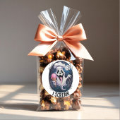 "Ik schreeuw" Grappige Ghost Chef Halloween Ice Cr Ronde Sticker