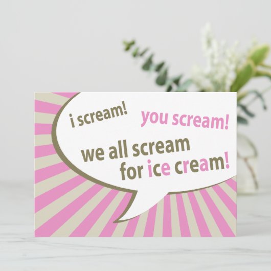 Ik schreeuw! Je schreeuwt! we schreeuwen allemaal  Kaart (Staand voorkant)
