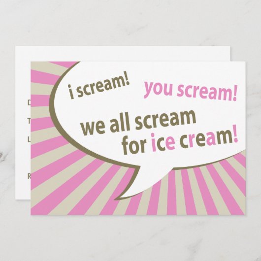Ik schreeuw! Je schreeuwt! we schreeuwen allemaal  Kaart (Voorkant / Achterkant)