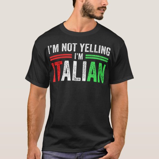 Ik schreeuw niet dat ik een Italiaanse grappige It T-shirt (Voorkant)