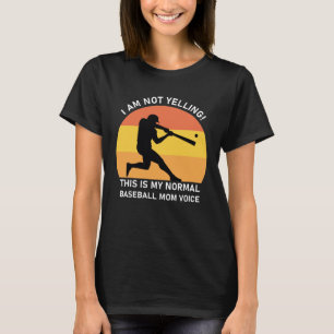 Ik schreeuw niet, dit is mijn normale honkbalmoede t-shirt