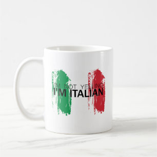 Ik schreeuw niet, ik ben Italiaans grappig Italië Koffiemok