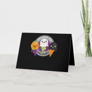 Ik schreeuw van de Halloween Pompoen Spinster Gees Kaart