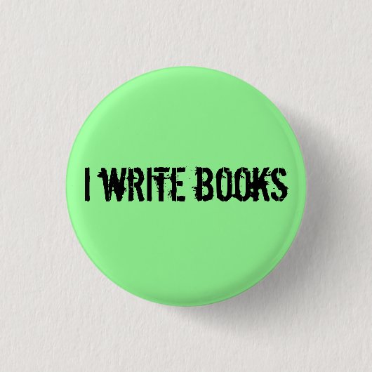 ik schrijf boeken ronde button 3,2 cm (Voorkant)