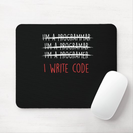Ik schrijf codeprogrammeur Programmering Cadeautje Muismat (Met muis)