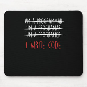 Ik schrijf codeprogrammeur Programmering Cadeautje Muismat