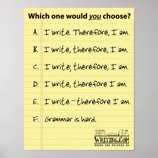 Ik schrijf... Daarom? Poster (Voorkant)