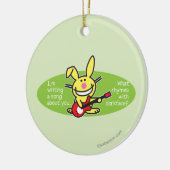 Ik schrijf een lied keramisch ornament (Links)