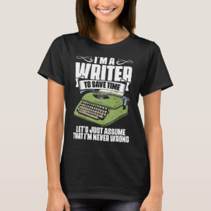 Ik schrijf een roman voor een boek Auteur Nove T-shirt