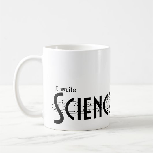 Ik schrijf Science Fiction Koffiemok (Links)