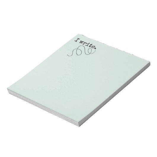 Ik schrijf. van de schrijver notitieblok (Gedraaid)