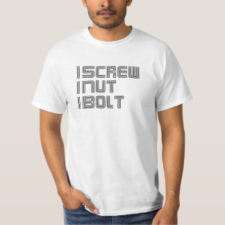 Ik schroef een moer... ik heb een grappige minimal t-shirt