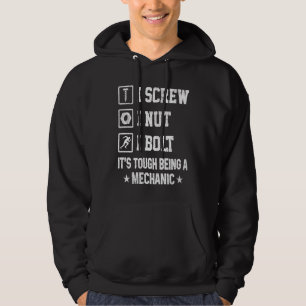 Ik schroef ik moer ik bout het is zwaar om monteur hoodie