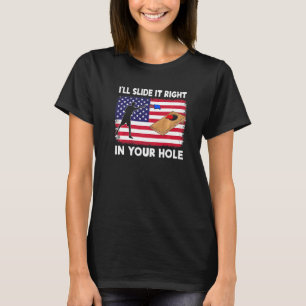 Ik schuif het recht in je gat kroonkurkuma t-shirt