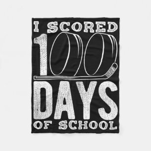 Ik Scoorde 100 Dagen Schoolhockey Fleece Deken