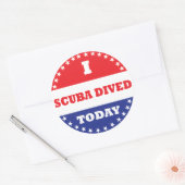 Ik Scuba stierf vandaag Ronde Sticker (Envelop)