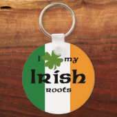 Ik "shamrock" mijn Ierse wortels Sleutelhanger (Voorkant)