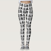 Ik Shuriken Ninja ~ Japans Nihongo Kanji Language Leggings (Voorkant)