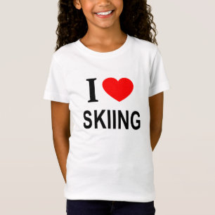 Ik ❤️ SKIËN Ik HOU VAN SKIËN Ik HART SKIËN T-shirt