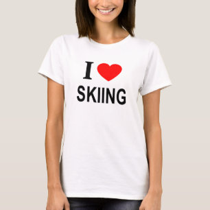 Ik ❤️ SKIËN Ik HOU VAN SKIËN Ik HART SKIËN T-shirt