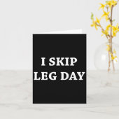 Ik Skip Leg Day Comedy Workout Kaart (Gele Bloem)