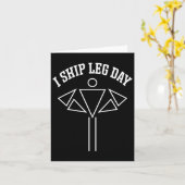 Ik Skip Leg Day Funny Gym Comedy Workout Kaart (Gele Bloem)