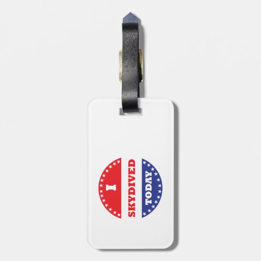 Ik Skydived Today Bagagelabel (Achterkant verticaal)